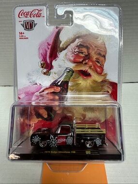 Coca Cola Black and White Holiday Pickup Truck Collectible